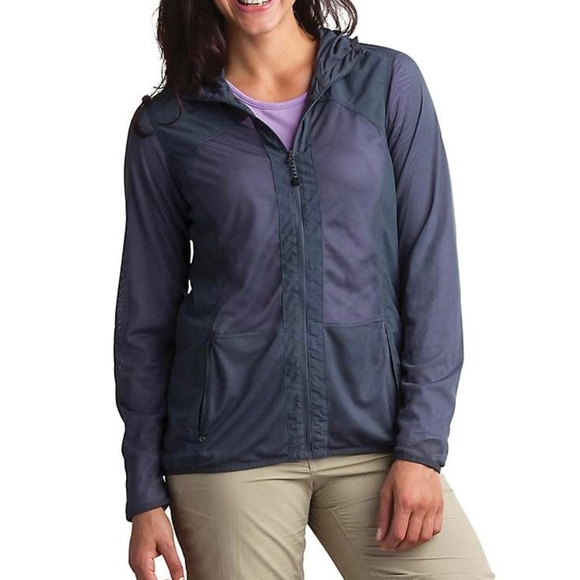EXOFFICIO Damselfly BugsAway Insect Mesh Repellent Zip Front Hooded Jacket Layer - Picture 1 of 13